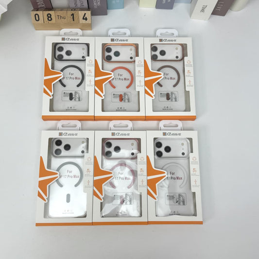 SIDE SOFT BACK HARD METAL CAMERA GRIP & METAL BUTTON & MAGSAFE CASE