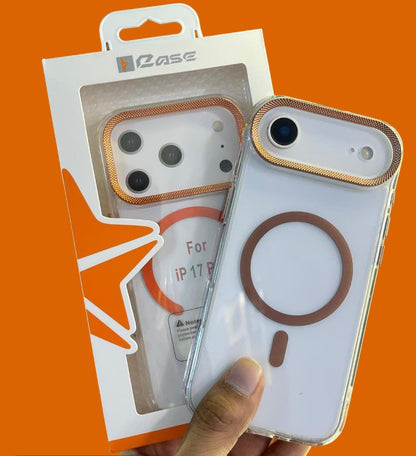 SIDE SOFT BACK HARD METAL CAMERA GRIP & METAL BUTTON & MAGSAFE CASE